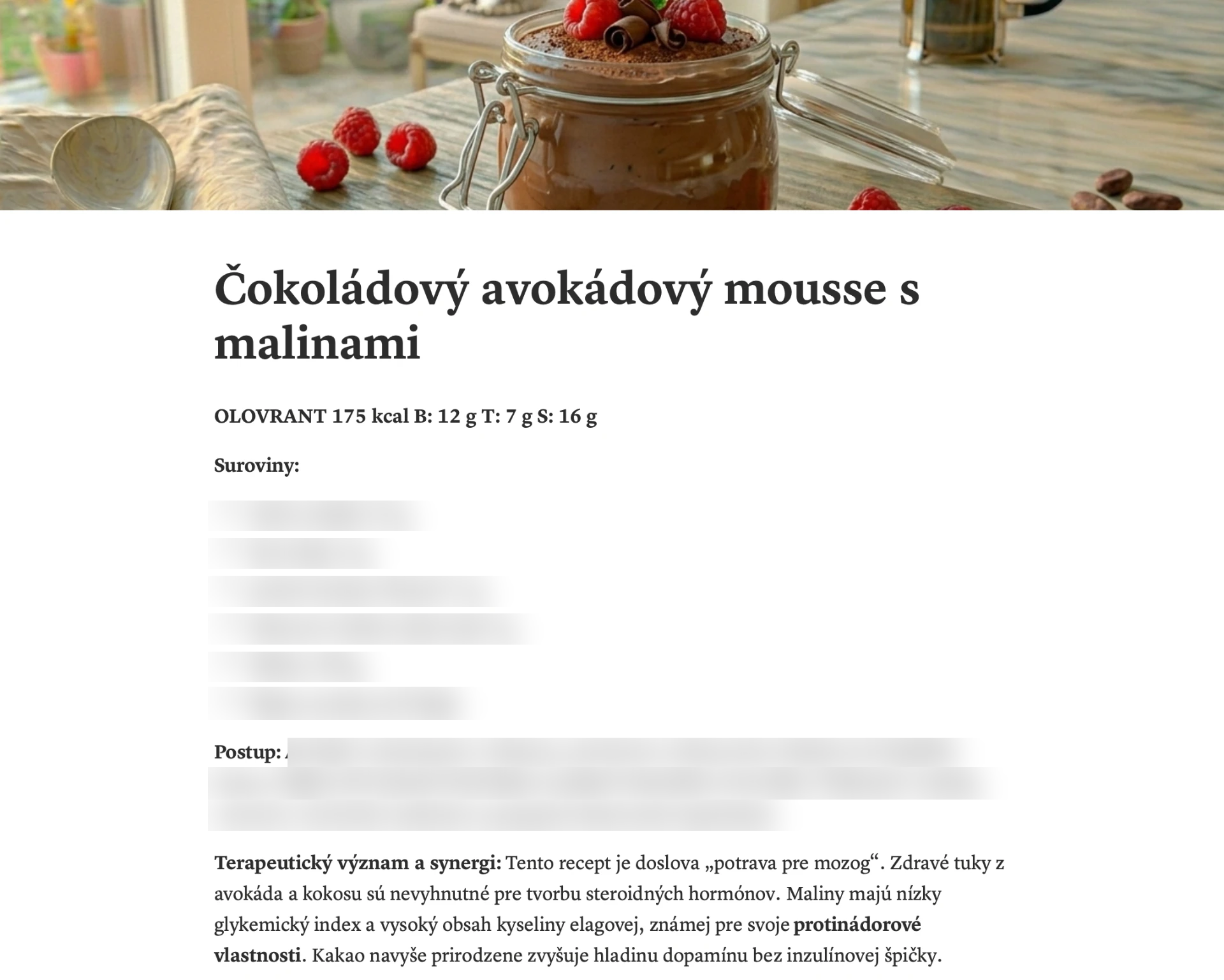 Jedálniček a recepty