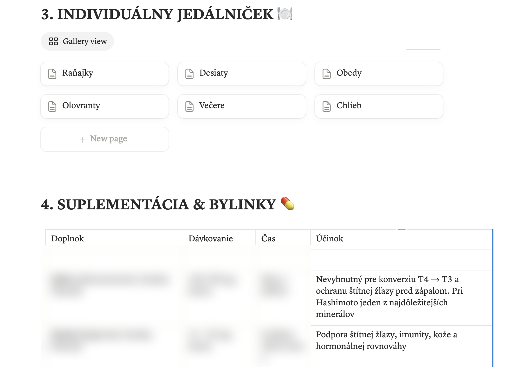 Jedálniček a recepty